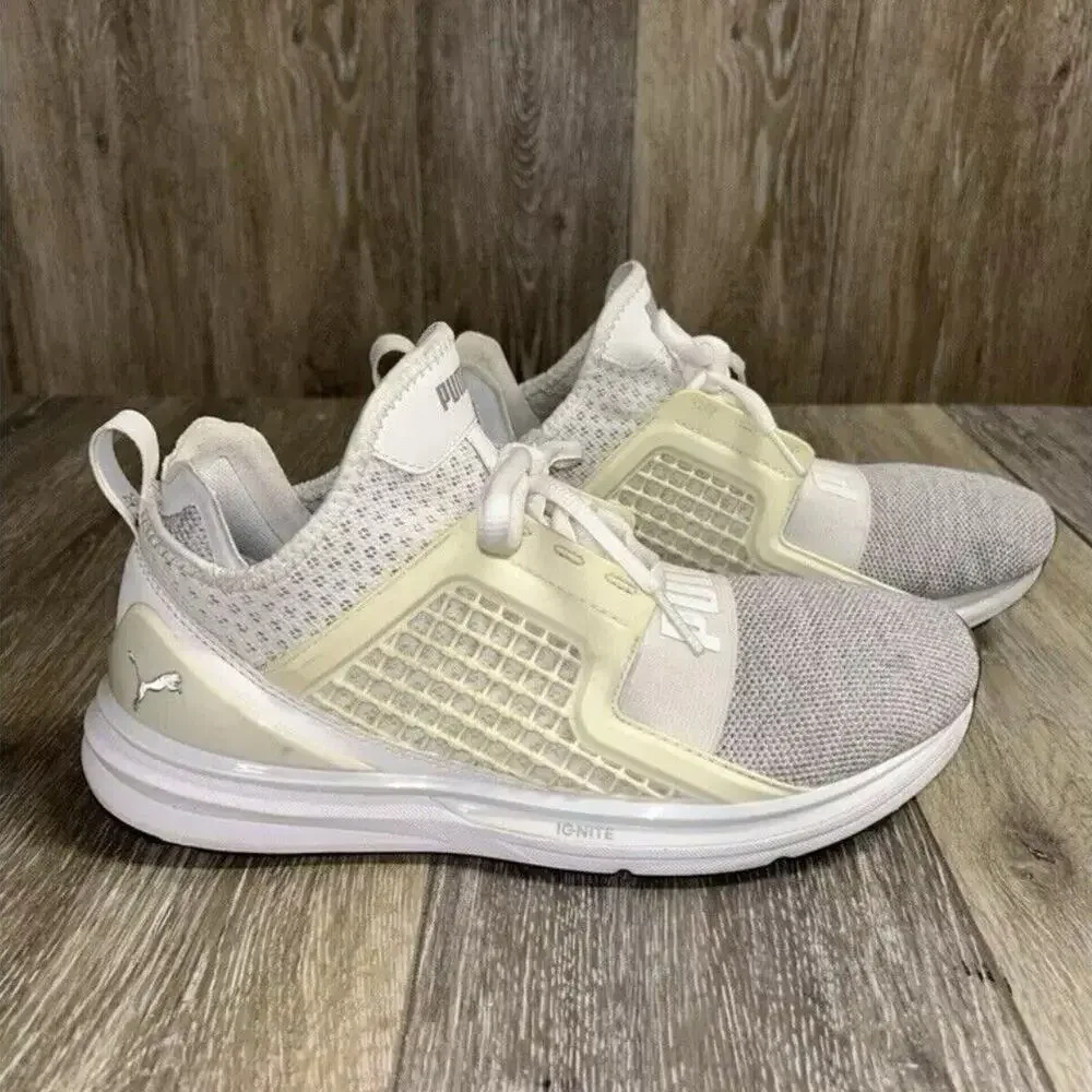 Puma Ignite Limitless Knit Mens US Size 7.5 White 189987 05 Sneaker Shoes